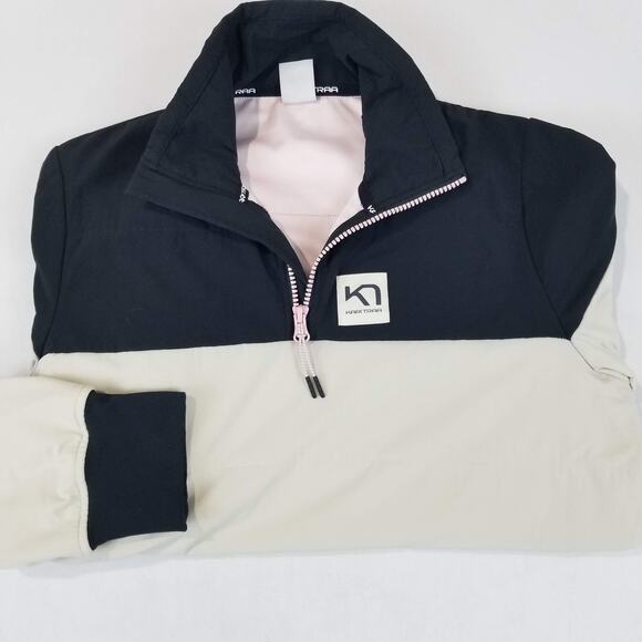 Kari Traa Jackets & Blazers - Kari Traa Siri Half Zip Women’s M Beige Black Quilted Pullover Jacket 622528